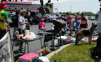 Post-race tailgate party
