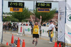 Tex crosses finish line triumphantly